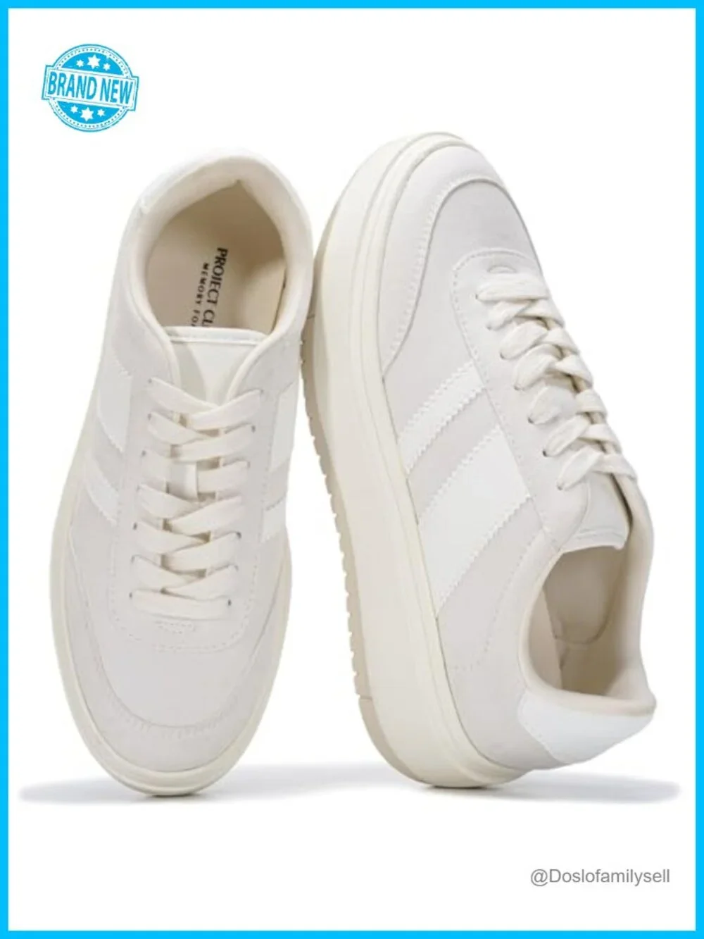Women's Platform Sneakers Lace-Up Comfortable Cushioned Athletic Shoes